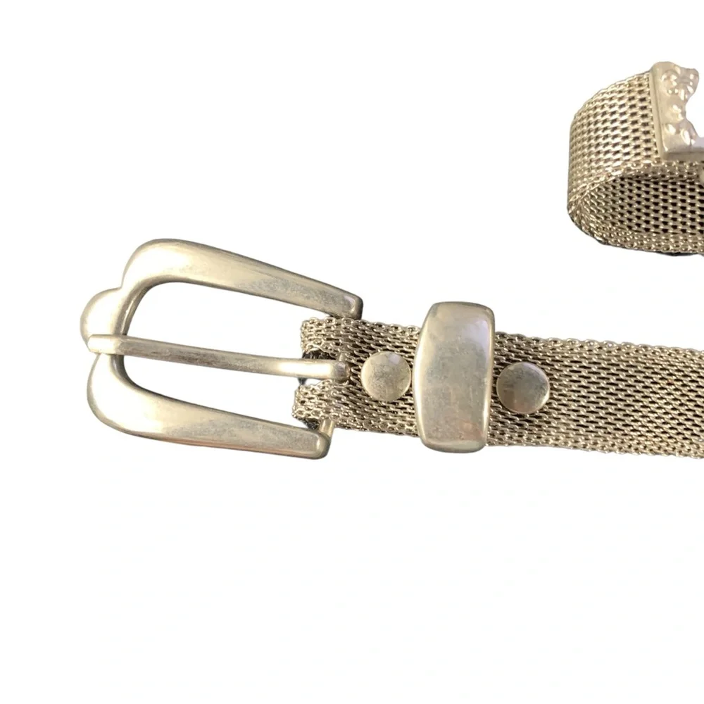 VINTAGE Silver Mesh Ornate Belt CC-145A‎ – 35